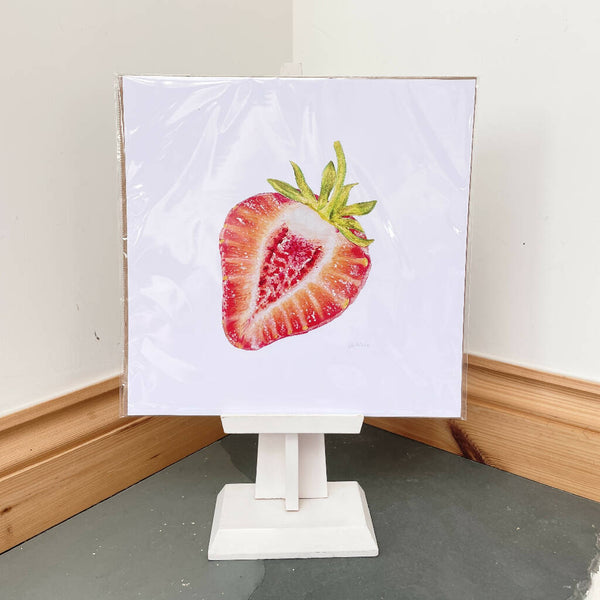 Strawberry A3 Print By Cornish Artist Saskia