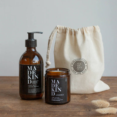 Natural Hand Wash & Candle in Gift Bag