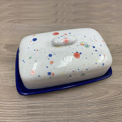 Butter Dish with Celebration Glazed Lid