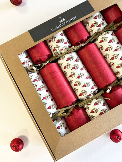 UK Handmade Christmas Crackers - Crimson Botanical