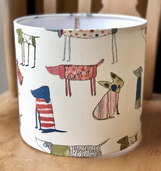 'Pups in Jumpers' Drum Lampshade