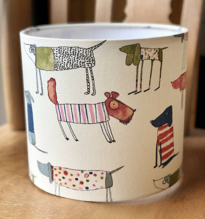 'Pups in Jumpers' Drum Lampshade