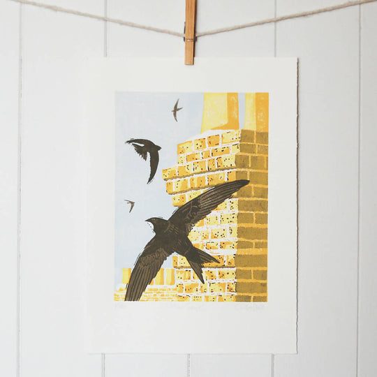 Urban Swifts - Limited Edition - Original Linocut Print