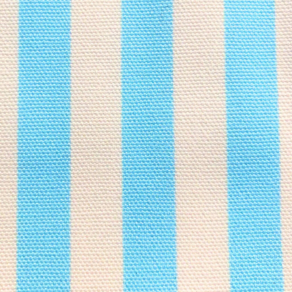 Aquamarine/Antique White Stripe Large Tassel Fringed Outdoor Parasol
