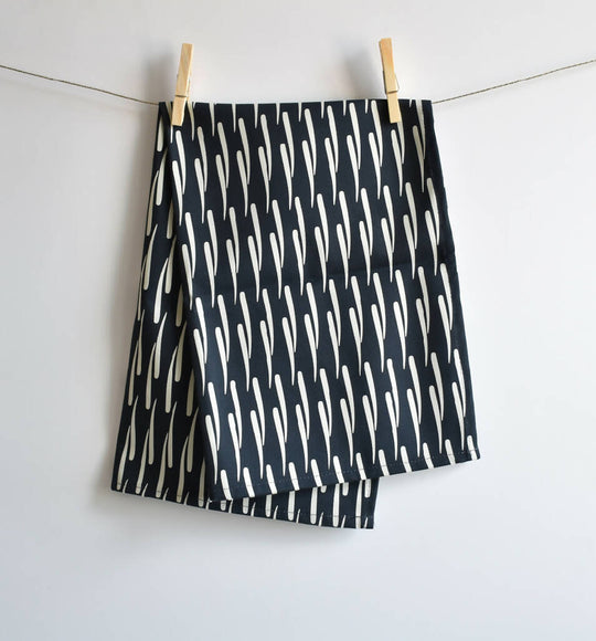 Stems Tea Towel in Blueberry