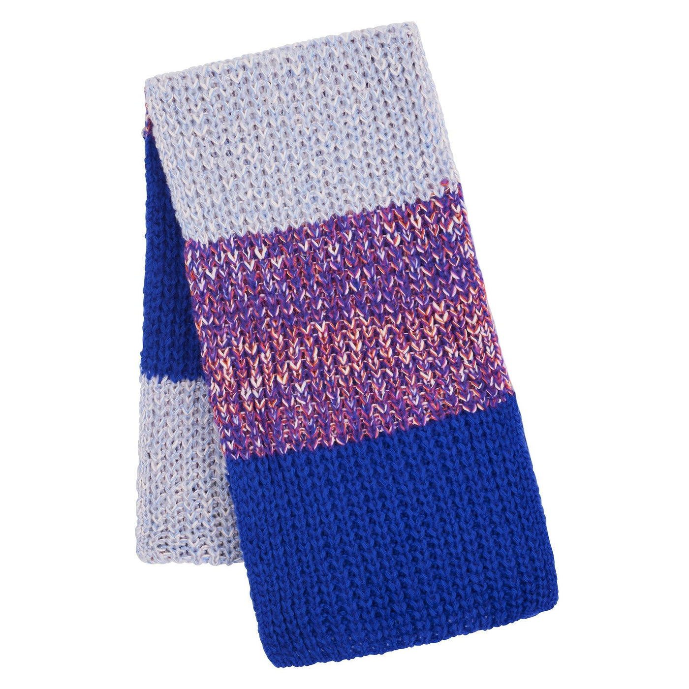 Leia Stripe Oversized chunky Knitted Scarf - Cobalt