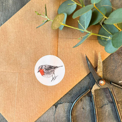 sticker traditional robin