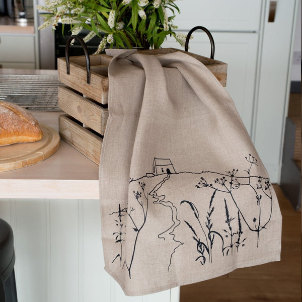 Linen Tea Towel – Rame Head Design