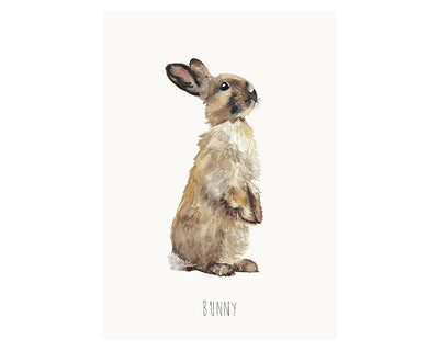 Bunny Rabbit Watercolour Art Print
