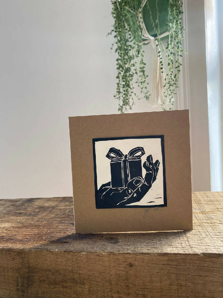 Bouclé Hand-Printed Linocut Christmas Card Set