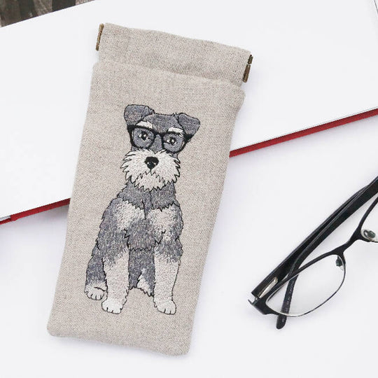 Embroidered Dog Glasses Case - Twelve Breeds Available