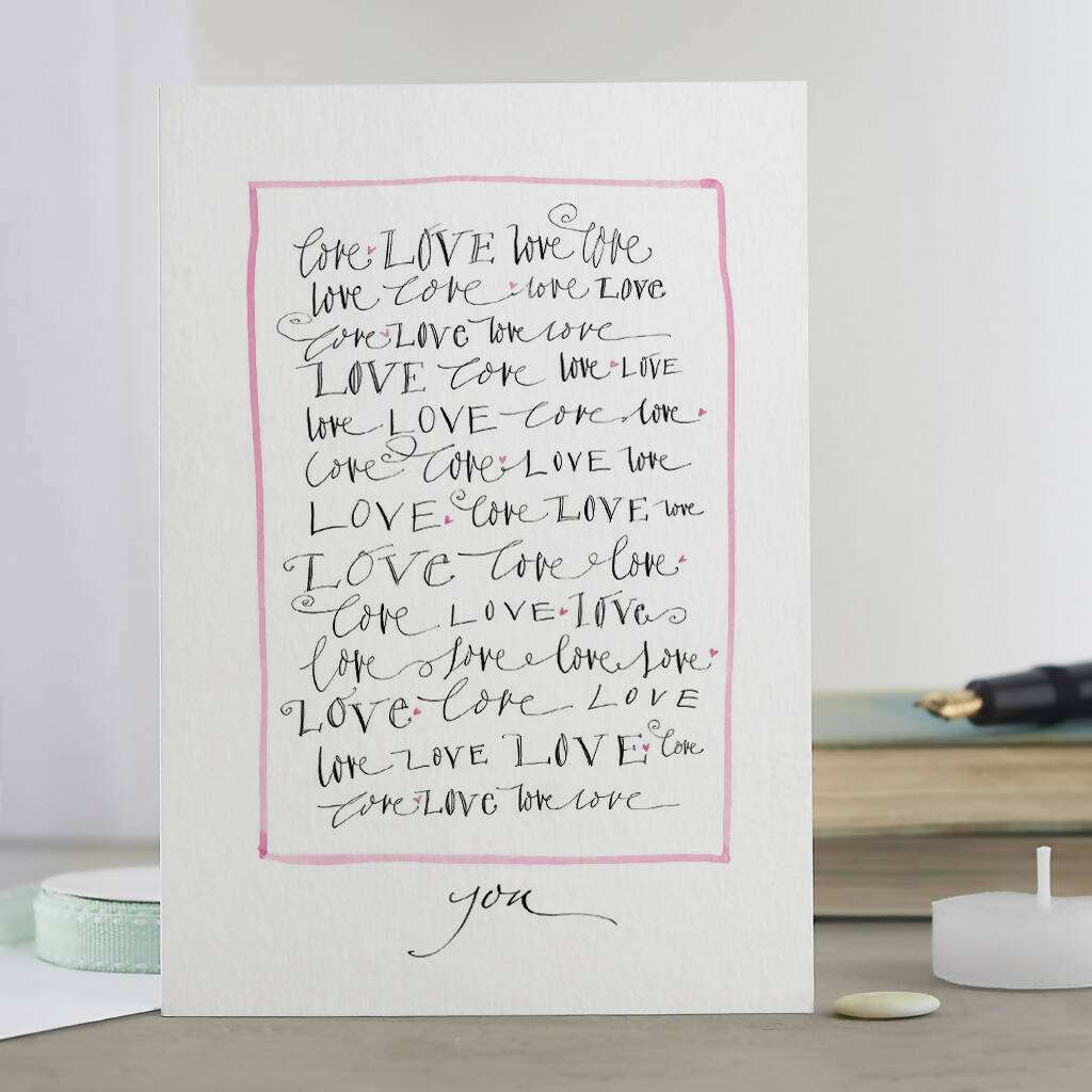 'Love, Love, Love...You' Greeting Card