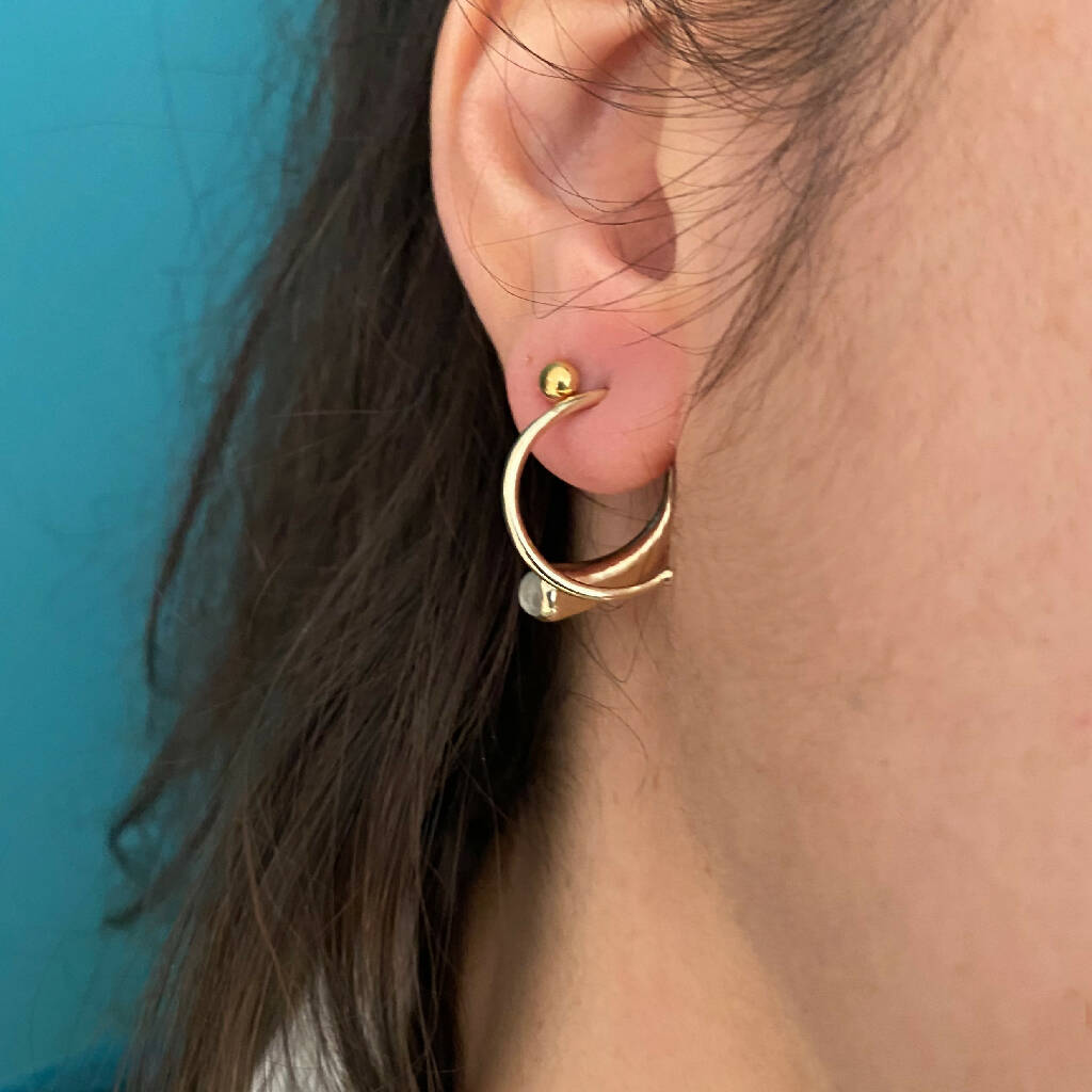 Twisted Ethical Earrings in 9ct and 18ct Fairtrade Gold