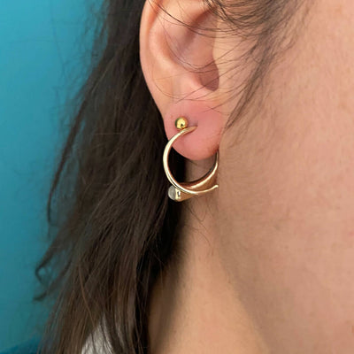 Twisted Ethical Earrings in 9ct and 18ct Fairtrade Gold