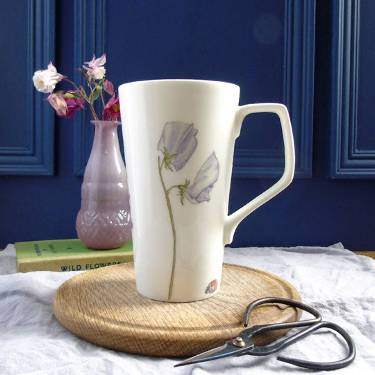Summer Flowers Bone China Tall Mug