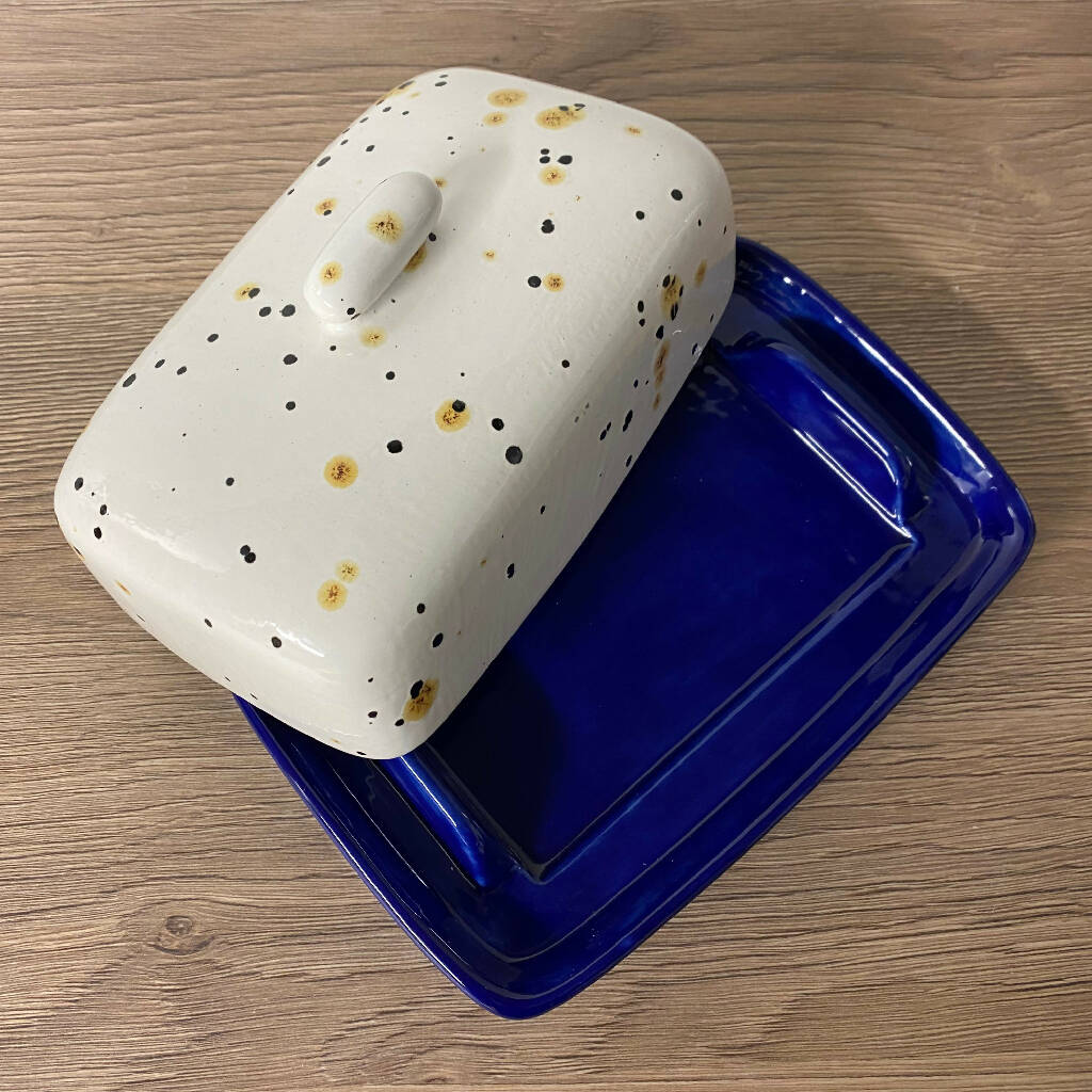 Butter Dish with Confetti Glaze