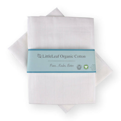 Plain White Muslins in 100% Organic Cotton