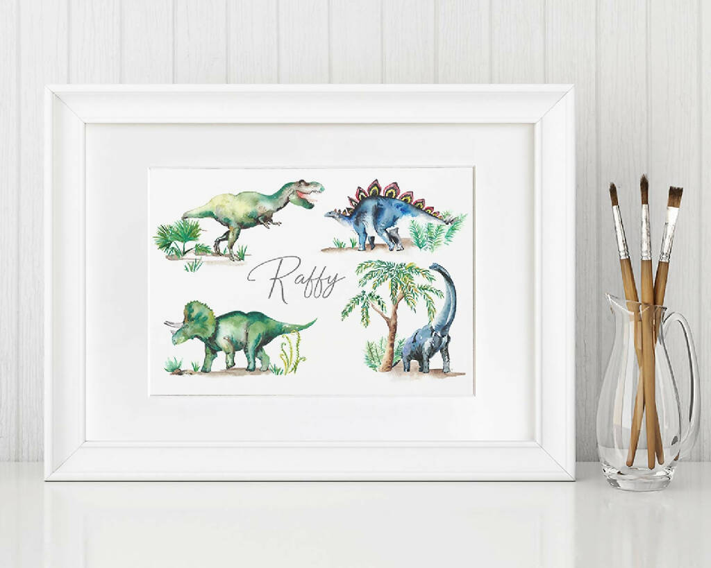 Dinosaurs Personalised Print