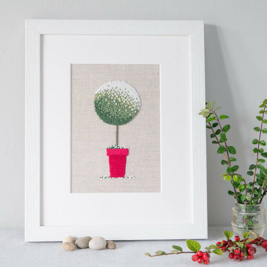 Snow Topiary Tree Embroidery Kit