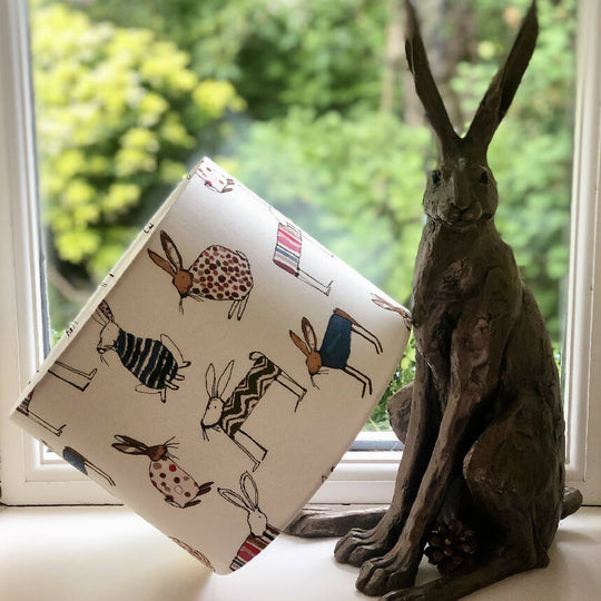 'Hoppity Hares' Drum Lampshade