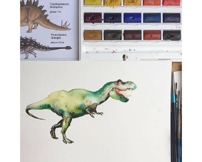 Dinosaur Roar Watercolour Card