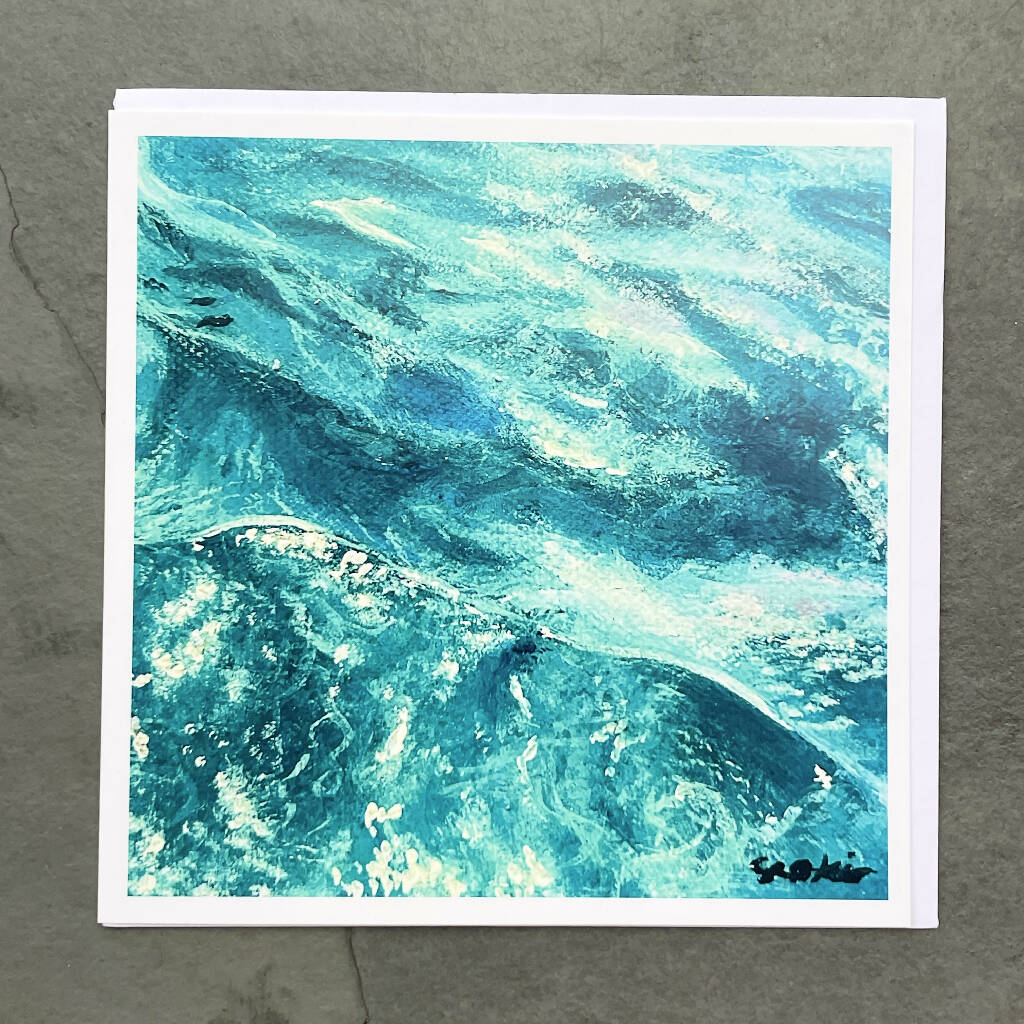 Shimmering Waves Greetings Card