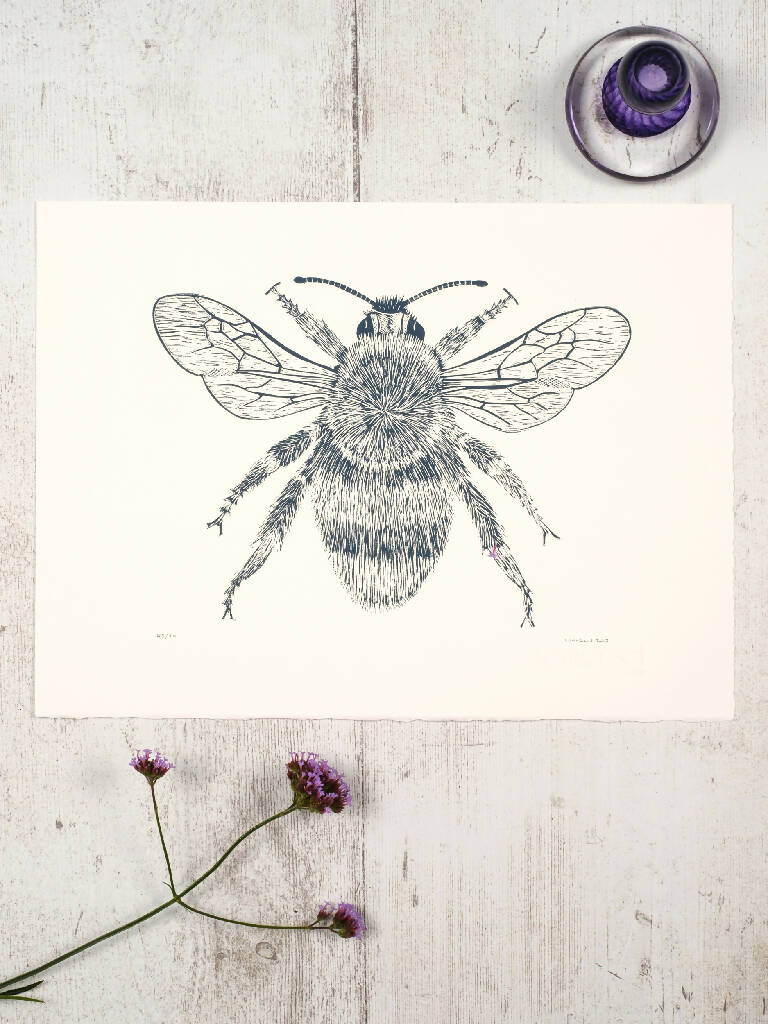 Bumblebee Lino Print