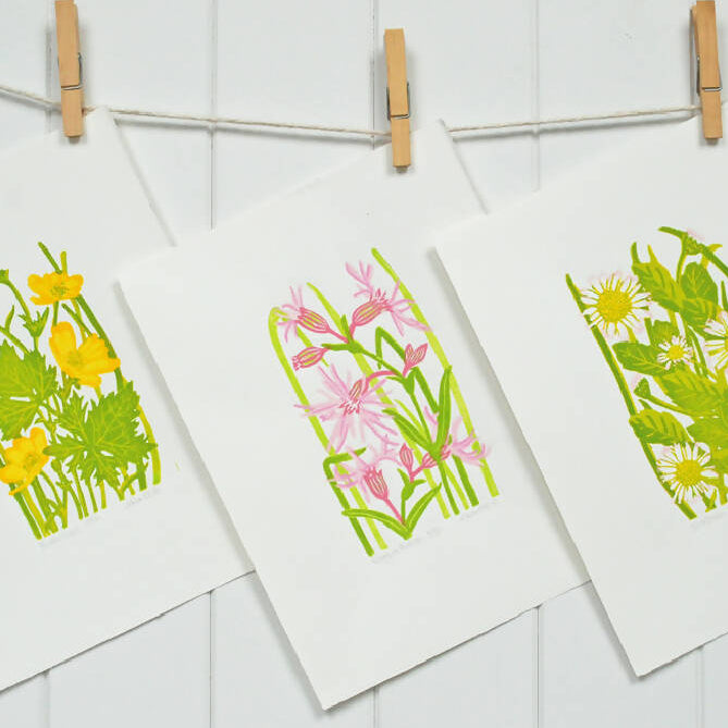 Daisies - Limited Edition - Original Linocut Print