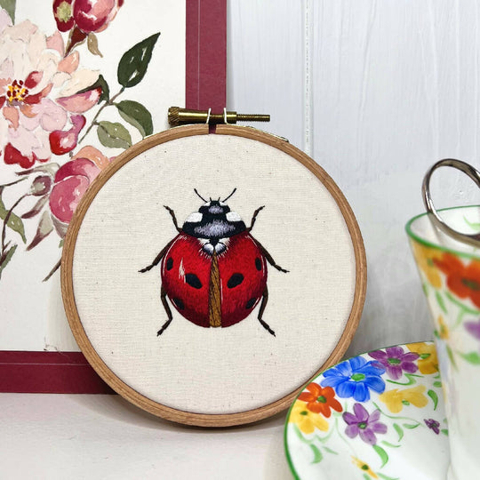 Seven Spot Ladybird Silk Shading Embroidery Kit