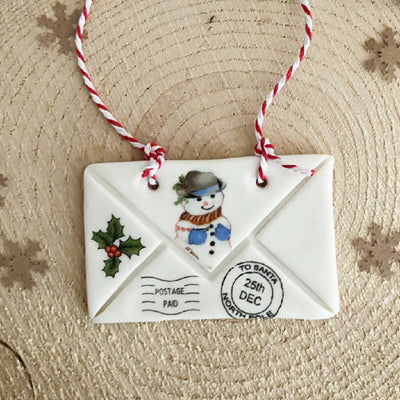 Porcelain Christmas Envelope Decoration