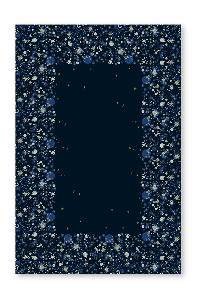 Solaris in Blue Linen Tablecloth