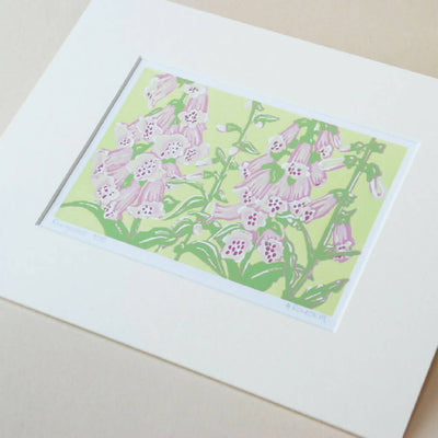 Foxgloves - Limited Edition - Original Linocut Print