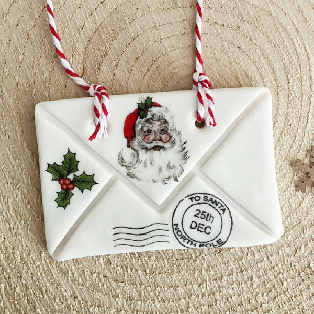 Porcelain Christmas Envelope Decoration