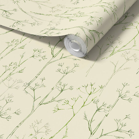 Sweet Herb Fennel Sustainable Wallpaper: Two Colours
