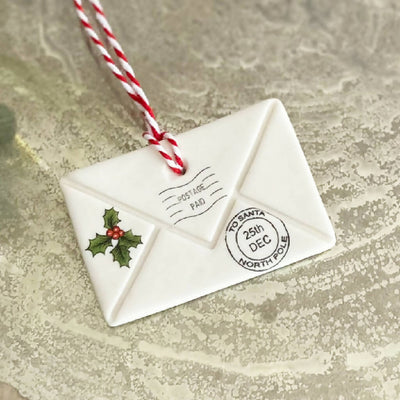 Porcelain Christmas Envelope Decoration