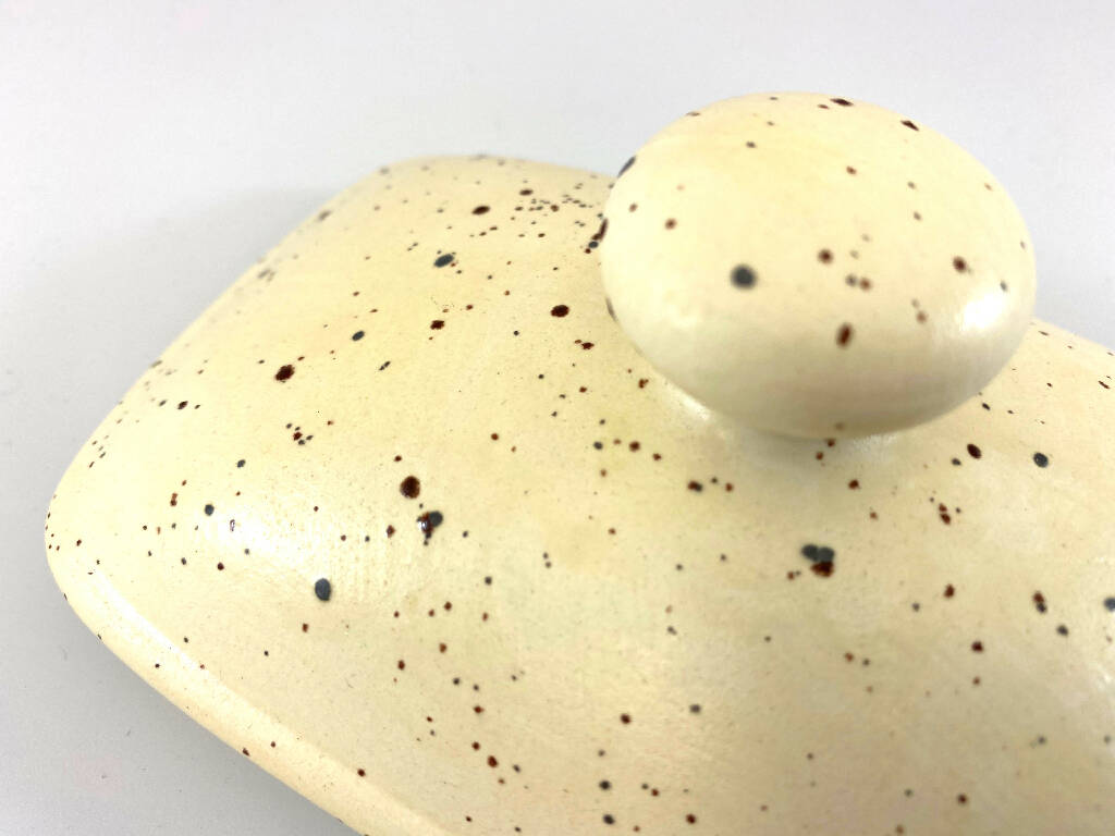 Butter Dish with Lid - Honey Speckle Glaze