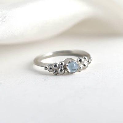 Droplets Gemstone Ring in Silver