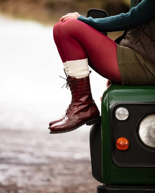 Sparrowhawk - Ladies Country Boot in Mock Croc Leather.