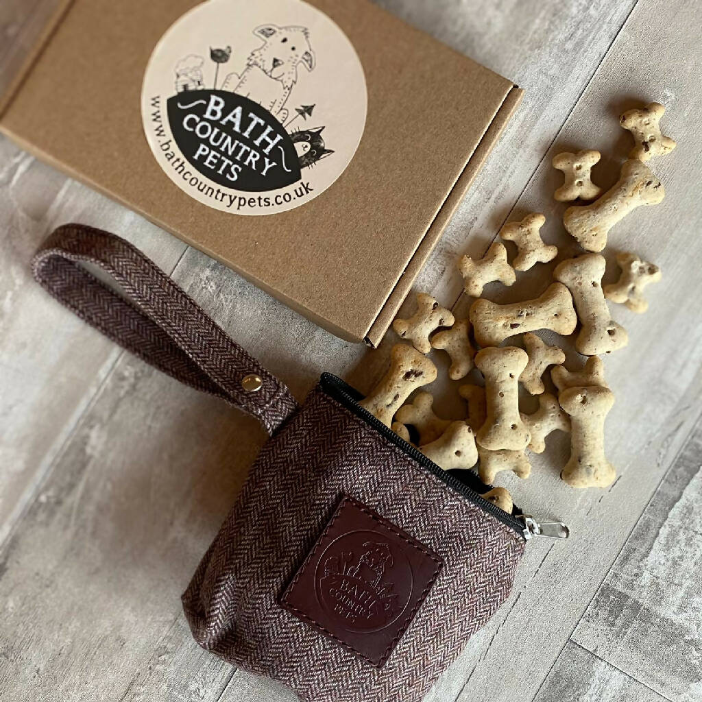 Tweed Treat Bag & Dog Treats