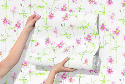 Anemone in Bloom Sustainable Wallpaper