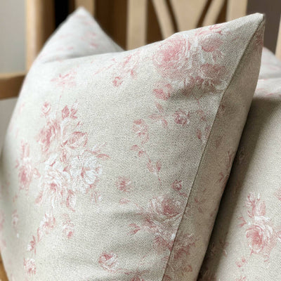 'Country Rose' Linen Cushion