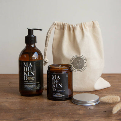 Natural Hand Wash & Candle in Gift Bag