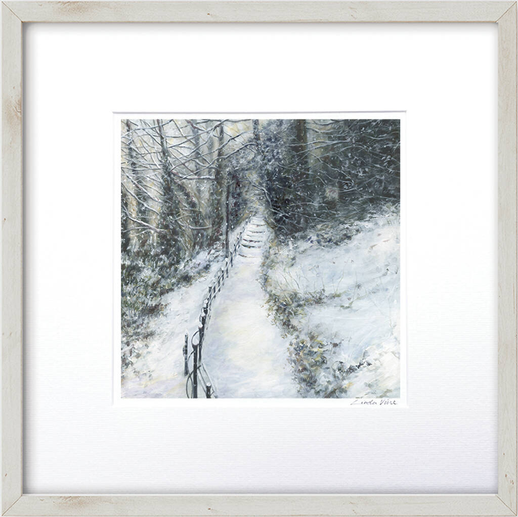 The Way Winter Scene- Signed, Mounted Art Print