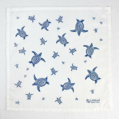 Turtles Handkerchiefs, 3-pack in a fabric bag in 100% organic cotton