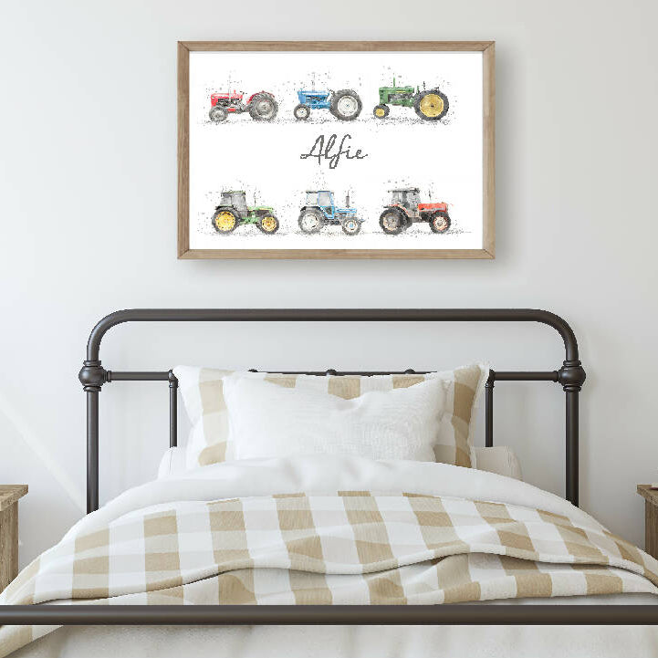 Personalised Vintage Tractor Print
