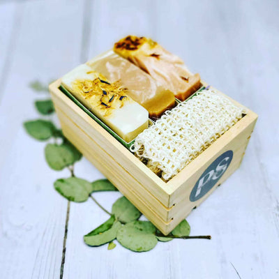 Wooden Crate Soap Gift Set