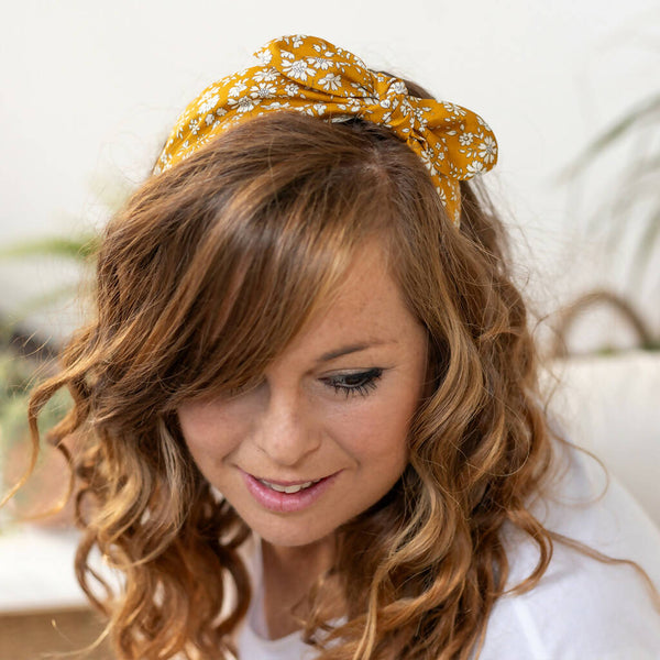 Side Bow Headband, Liberty London Capel G Print | Holme & Moss