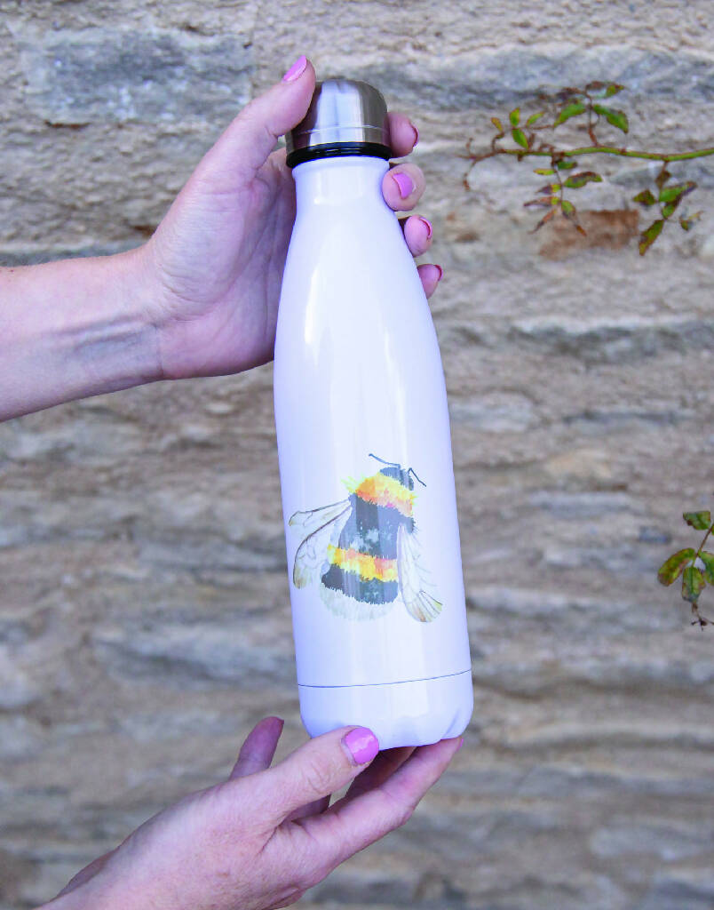 Metal Water Bottle with Bee