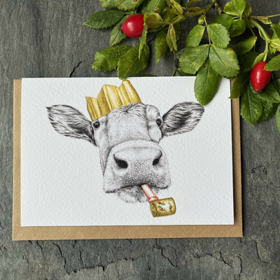 Guernsey Cow Christmas Card