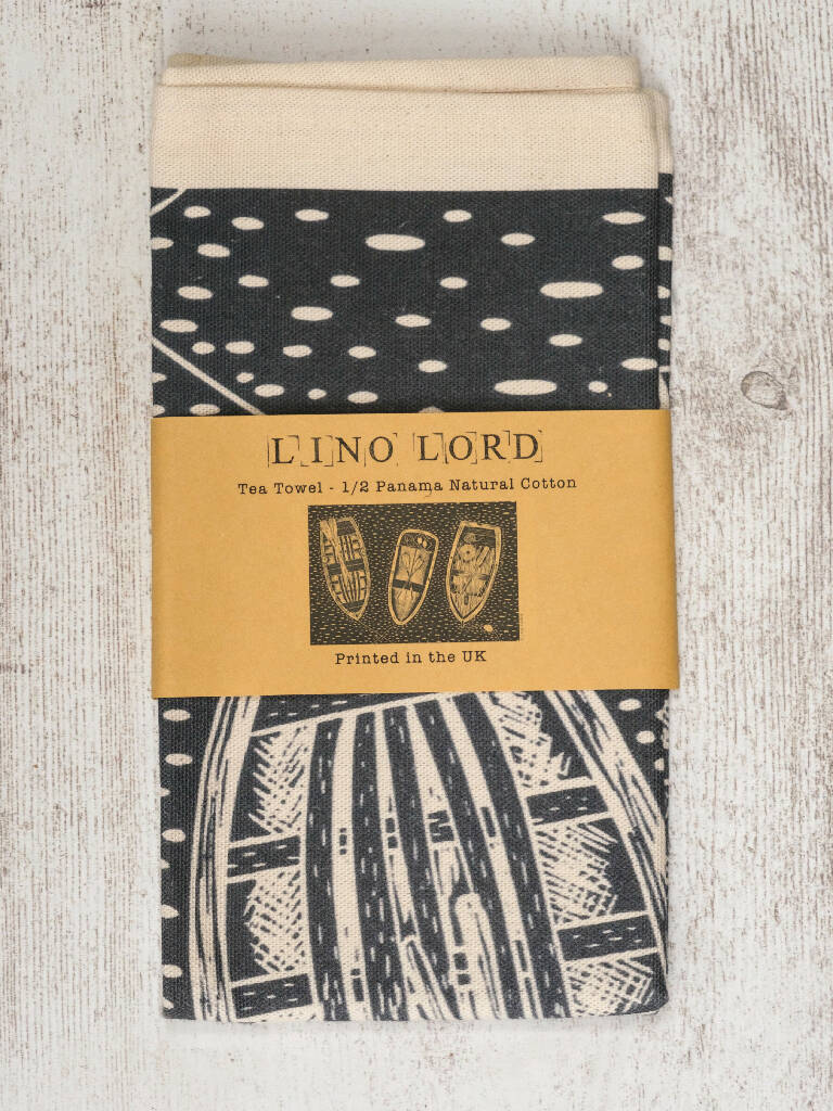 Three Rowing Boats Cotton Tea Towel